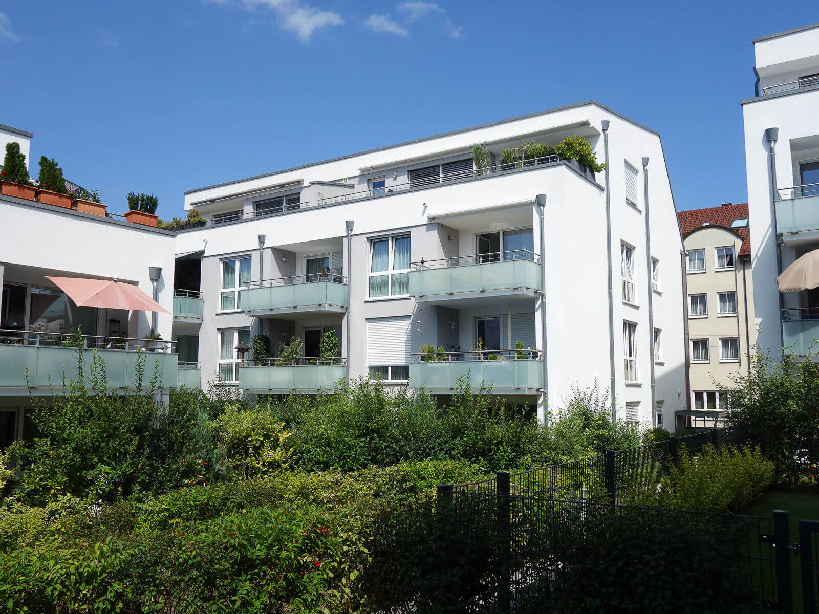 Balkonseite für Neubau Mehrfamilienhaus in Ludwigsburg