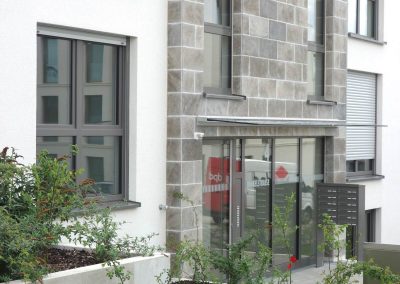 Mehrfamilienhäuser in Korntal, Ansicht Hauszugang