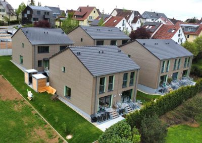 Reihen- und Doppelhäuser in Leinfelden-Echterdingen, Ansicht von oben